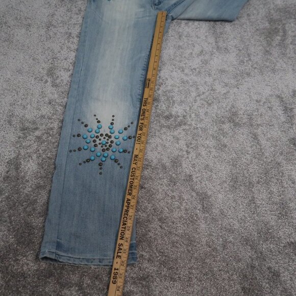 Vanilla Jeans With Turquoise Stones Size 11 - Picture 10 of 14